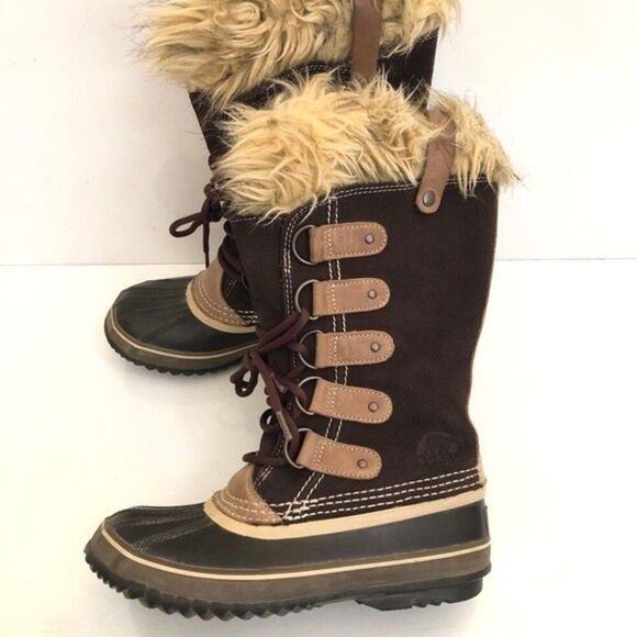 Womens Sorel Joan of Arctic Snow Waterproof Leather Boots NL1540-248 Size 7 - Picture 1 of 13